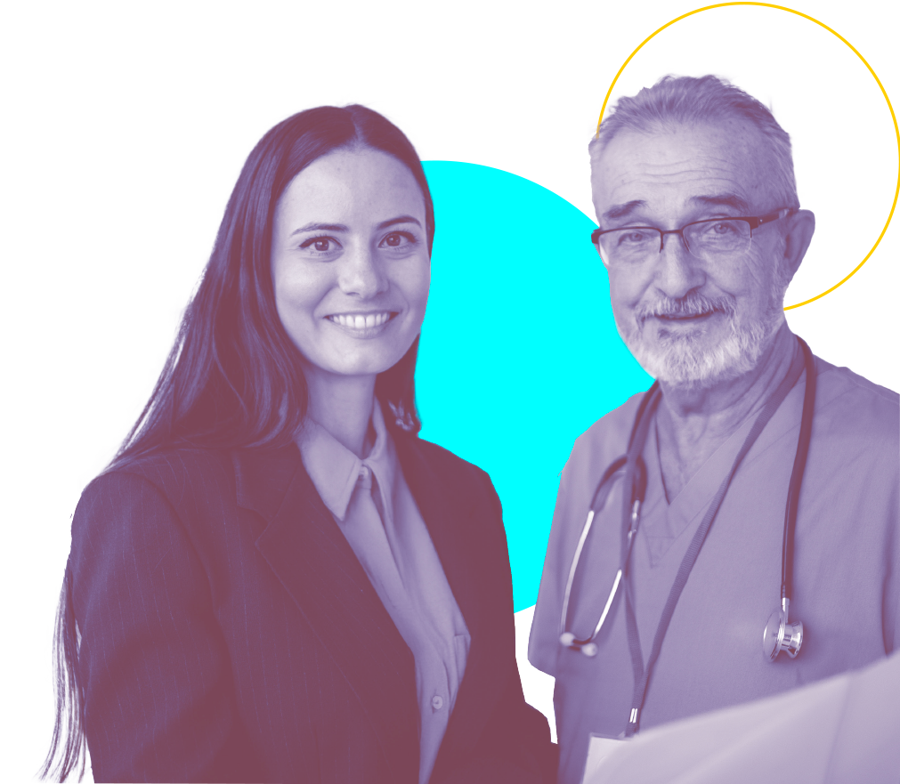 Gestora e médico referenciador lado a lado